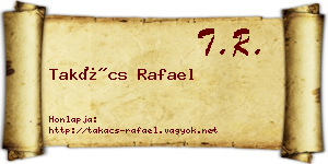 Takács Rafael névjegykártya