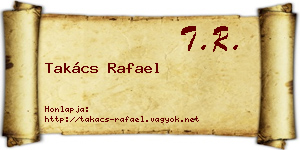 Takács Rafael névjegykártya